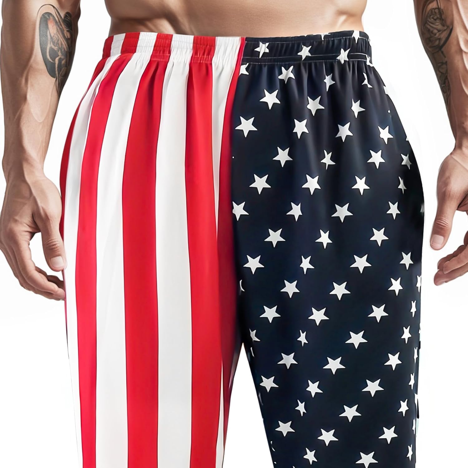 American Flag Pants Men Women Joggers Pants Sports Men's 4th of July American Flag Long Pants with Pockets - Image 2
