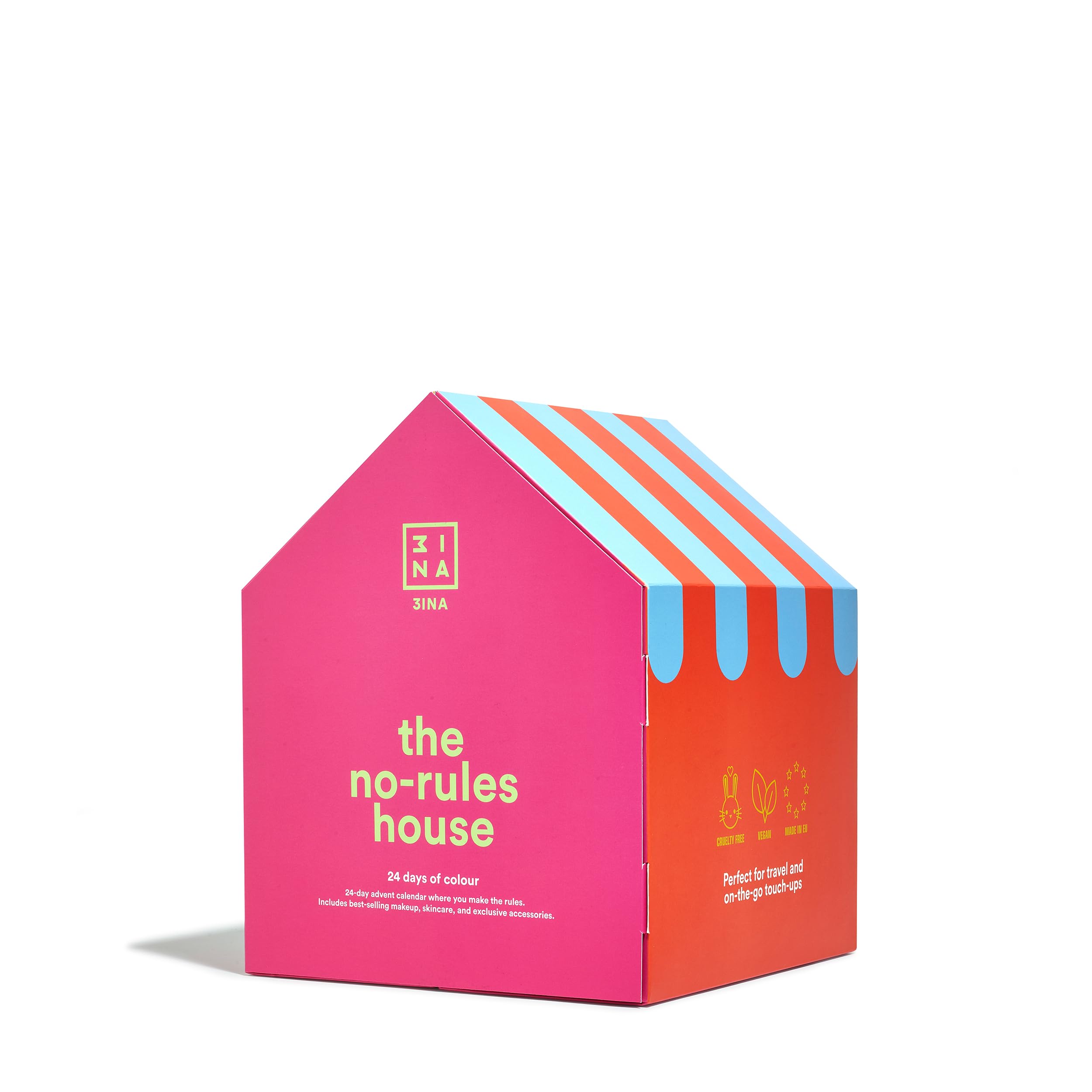 3INA MAKEUP - The No-Rules House: 24 Days Of Color - Calendario de Adviento de maquillaje 2025 - Kit de Maquillaje Edición Limitada - Calendario de Adviento Belleza 24 Sorpresas - Vegan-Cruelty Free