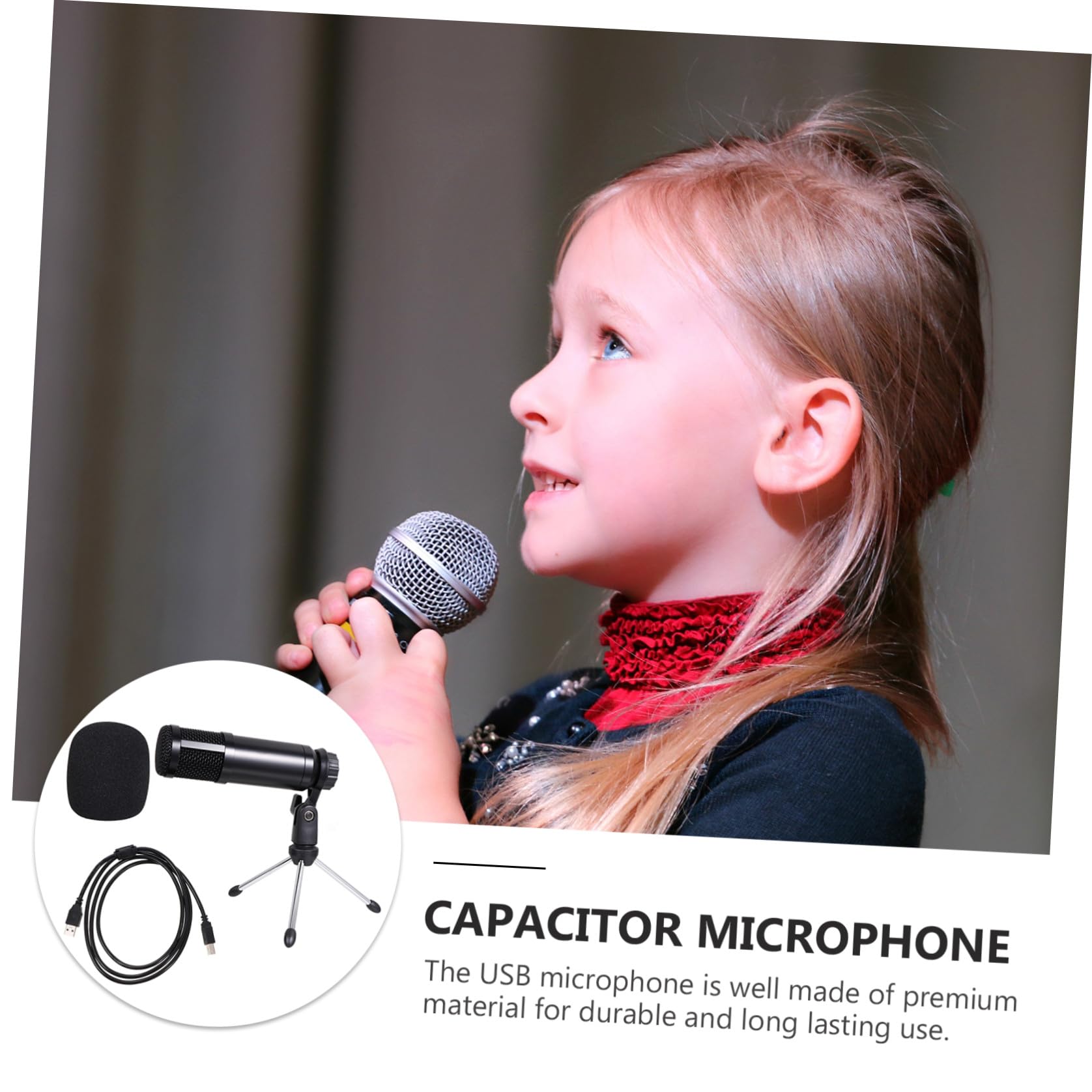 TOYANDONA 1 Zestaw Zestaw Mikrofonów Mikrofon Komputerowy USB Stacjonarny Do Nagrywania Dźwięku Podcast Studyjny Kondensatorowy