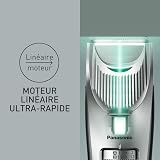 Panasonic ER-SC60-S803 Tondeuse à Cheveux pour Hommes, Portable Sans Fil et Étanche, Lames Supérieures, 20 Longueurs Réglables, 2 Accessoires, Avec ou Sans Fil, Socle de Chargement, Argenté - 6