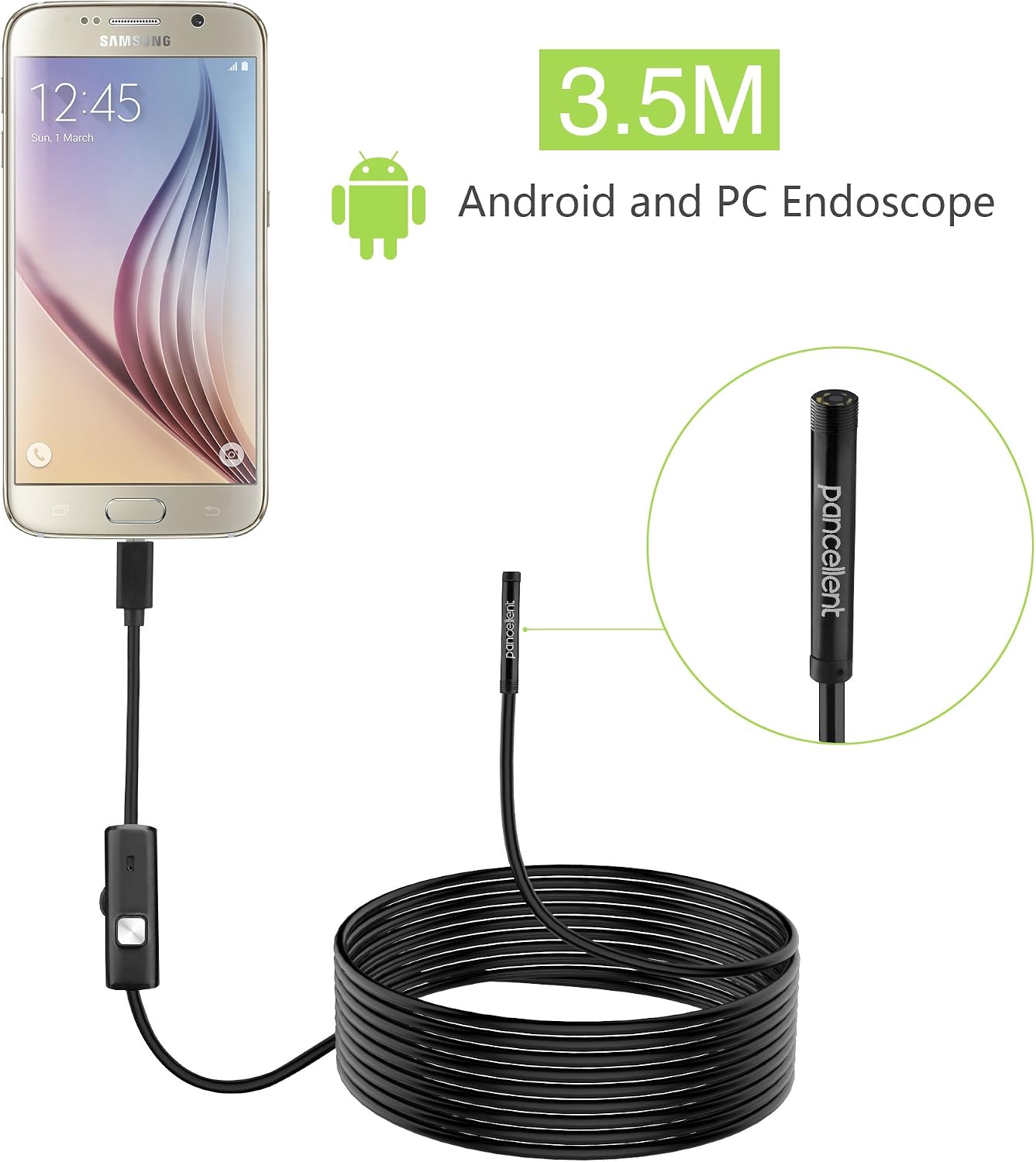 pancellent Digital Otoscope for PC & Mac - Computer Connected Ear Inspection Camera