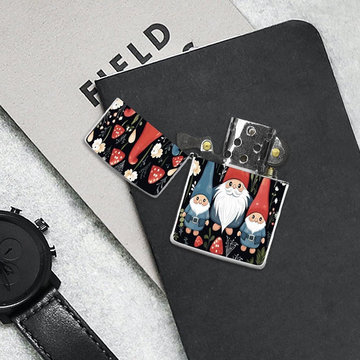 Cute Gnomes Metal Lighter Case Cover Lighter Sleeve