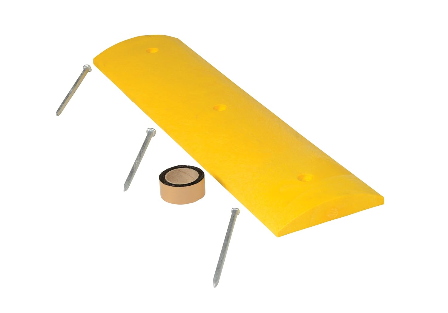 Vestil SBDA-48 Plastic Speed Bump Asphalt Hardware 48 In. x 12 In. x 2-1/4 In. Yellow