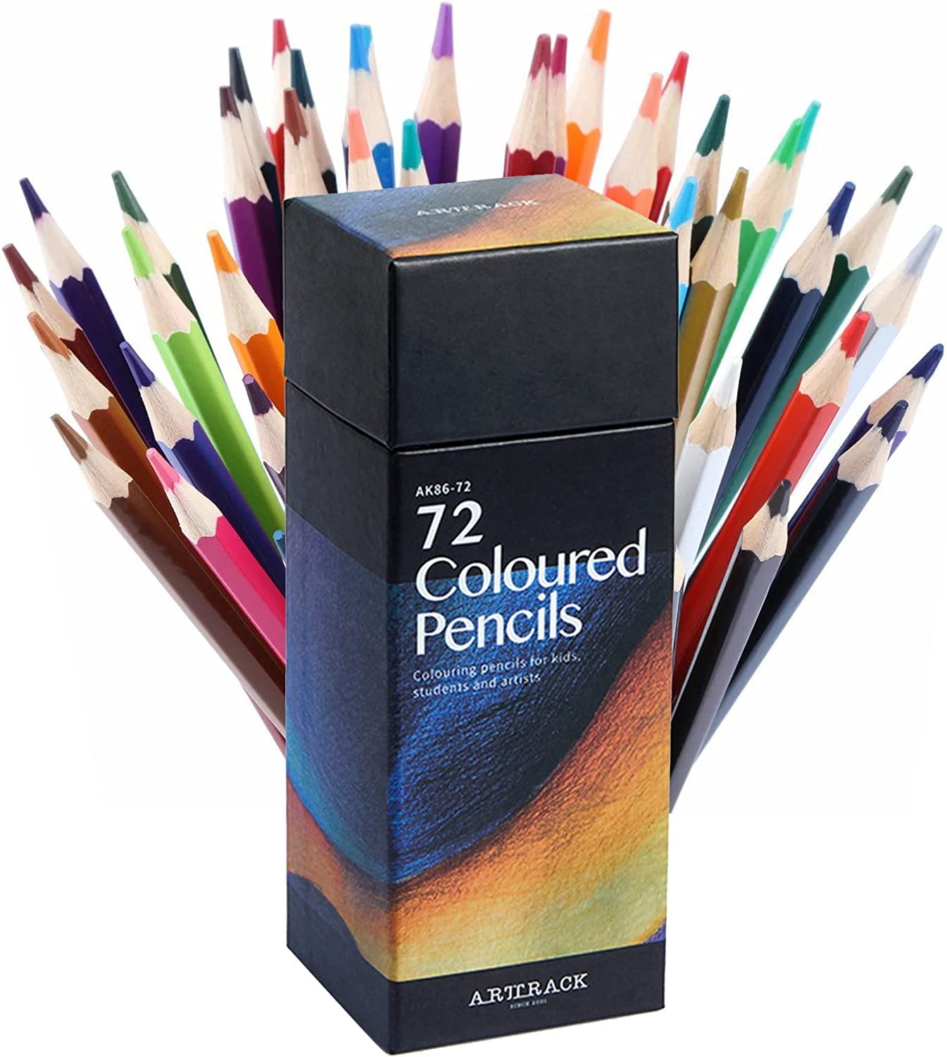 Oil Pastel Pencils for Artists,ShowTop 72 color Oil Based Colored Pencils for Drawing, Sketching and Adult Coloring - Soft Core Art Coloring Pencils Set Suitable for Adults,Artists,Teens,Child
