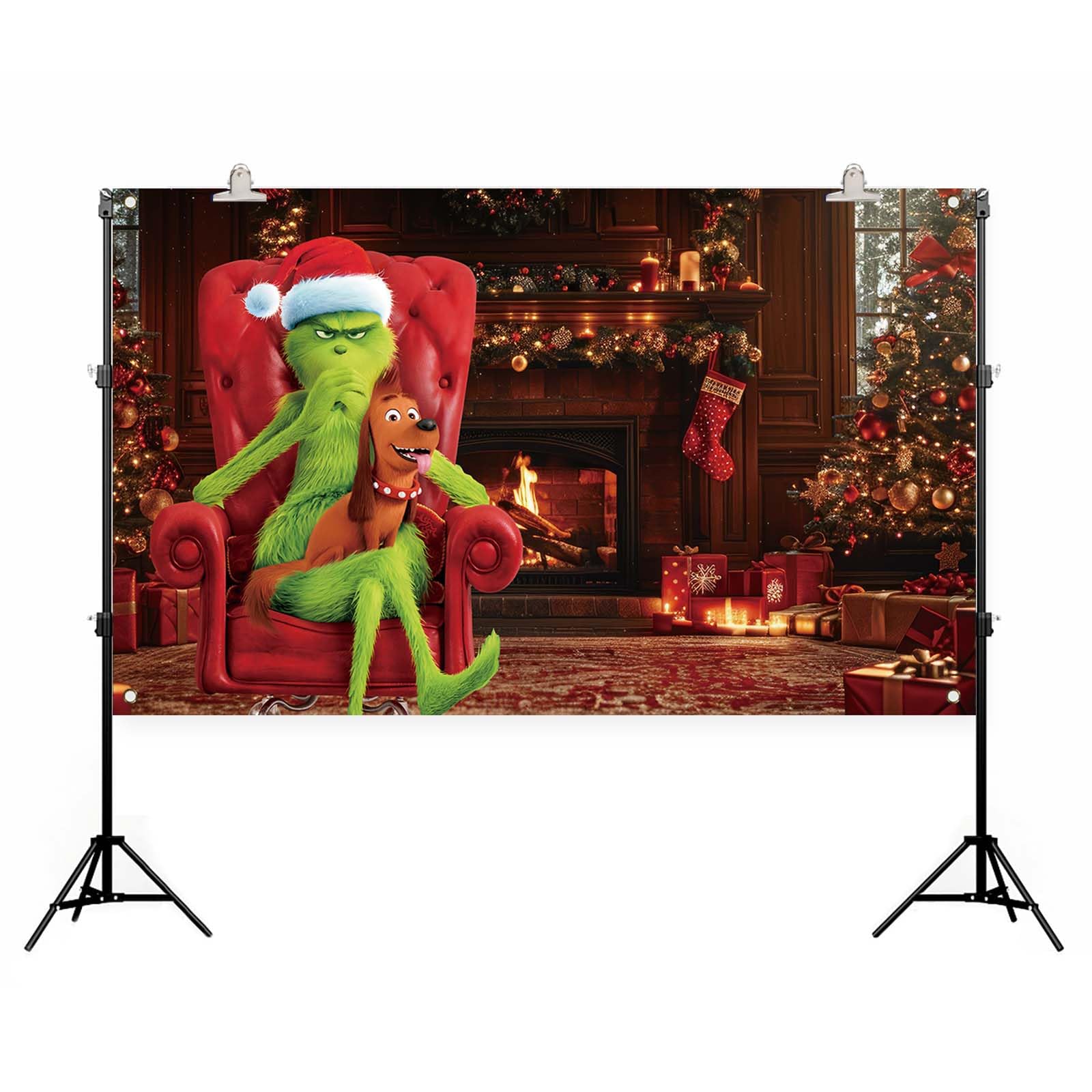 Weihnachts-Fotohintergrund – Frohe Weihnachten & Winterzauber | Fotostudio-Deko Für Zuhause | 180x110 Cm
