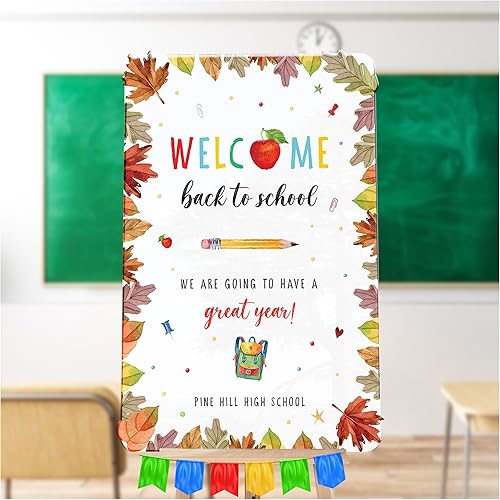 Letrero de regreso a clases – Letrero de bienvenida personalizado para el regreso a la escuela para el aula – We Are Going To Have A Great Year With