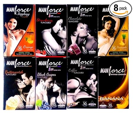 Manforce 3In 1 Extra Dotted & Stamina Condom - 10S, Pack of 8