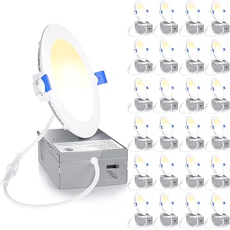 Ensenior 16 Pack 4 Inch LED Recessed Ceiling Light, Dimmable, 2700K-5000K 5CC Ensenior 16 Pack 4 Inch LED Recessed Ceiling Light, Dimmable, 2700K-5000K 5CC