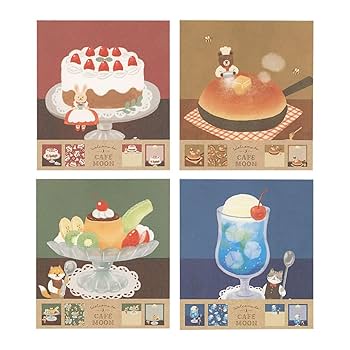 Amazon.co.jp: カフェムーン メモパッド【ケーキ】メモ メモ帳 4