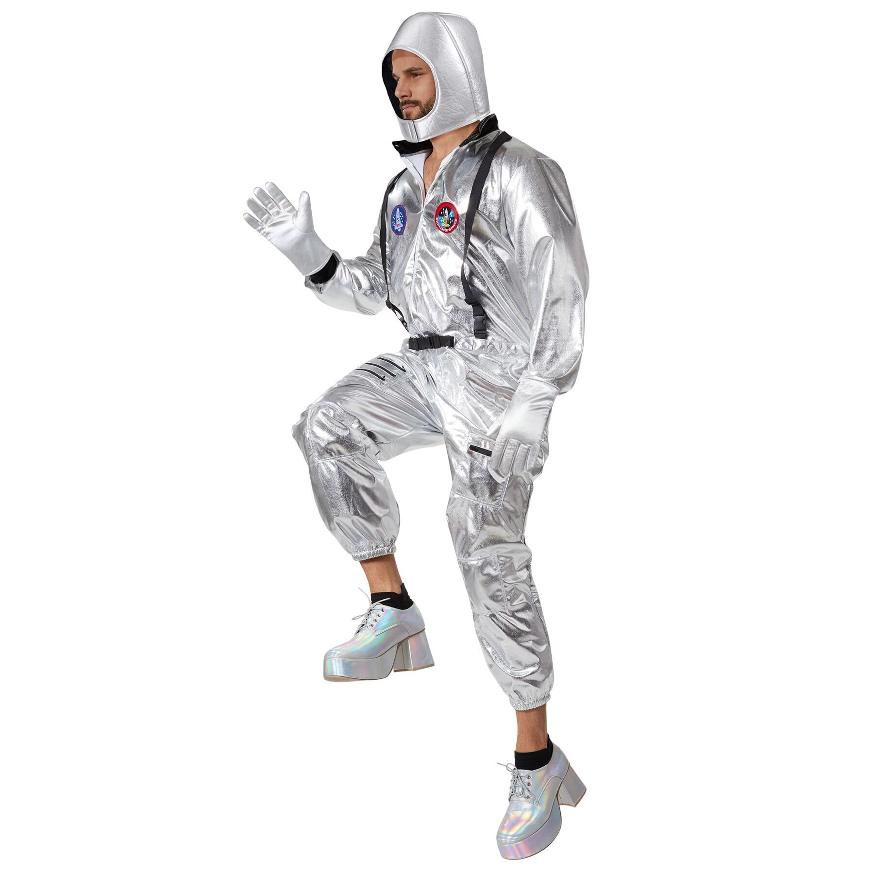 dressforfun Astronauten Kostüm Komplettset mit Brille, Helm und Handschuhen, Karneval Kostüm Damen, Karneval Kostüm Herren, Astronaut Kostüm, Partner Kostüm, Gruppen Kostüm, Faschingskostüme