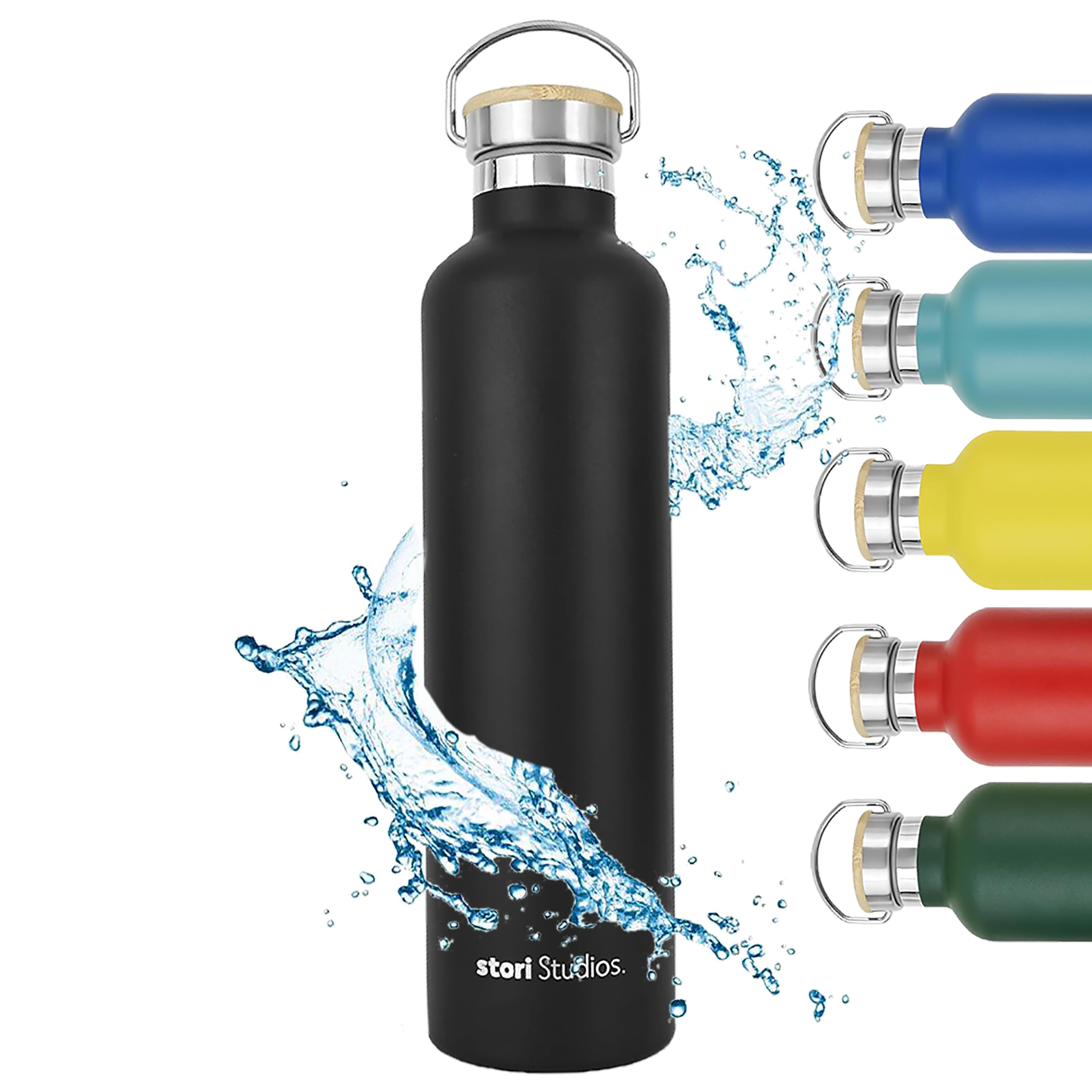 Stori Studios Vacuum Insulated Metal Water Bottle 750ml(25oz), Stainless Steel Water Bottle, BPA Free Standard Mouth Flask - Image 4
