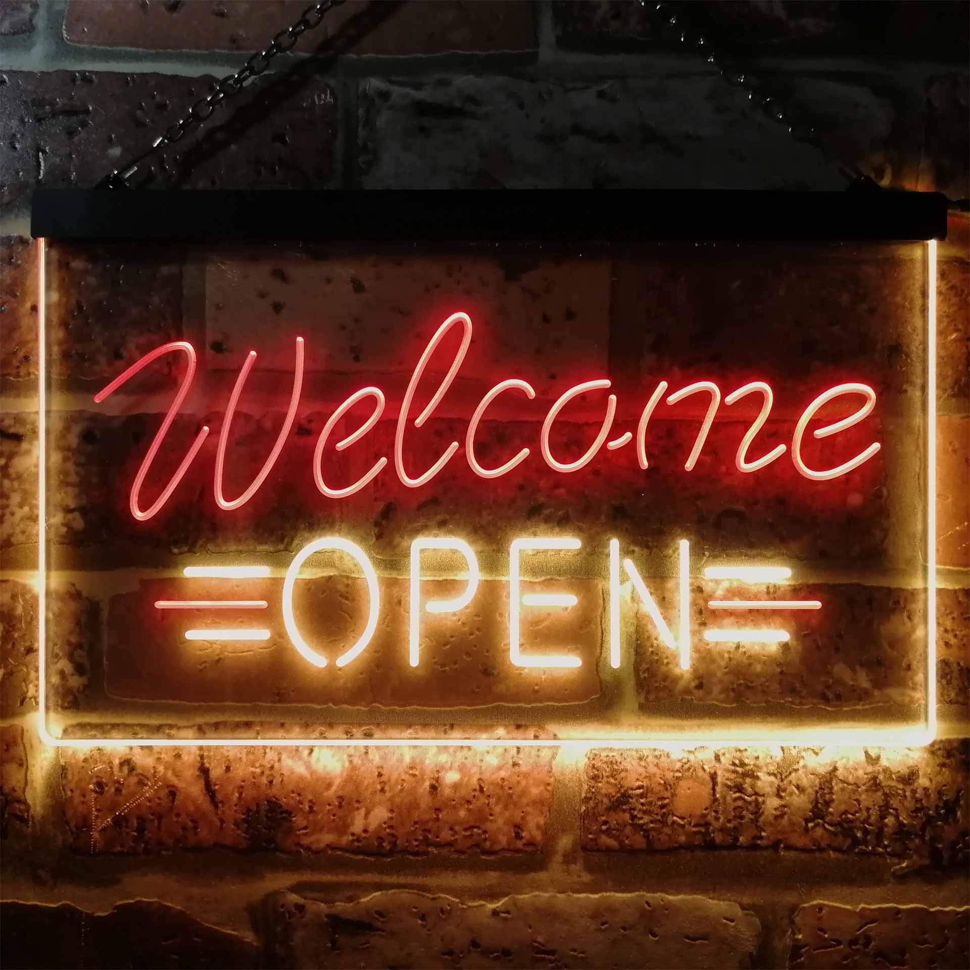 Amazon | Open Welcome Shop Display Dual Color LED看板 ネオン