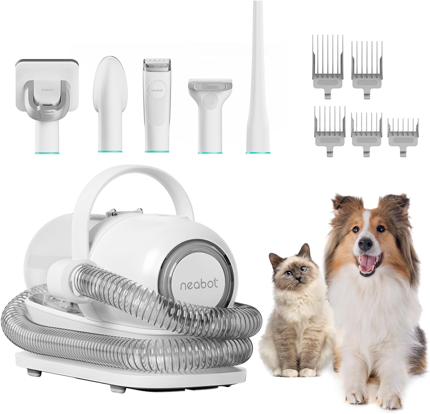 neabot P1 Pro Pet Grooming Kit & Vacuum Suction 99 Pet Hair