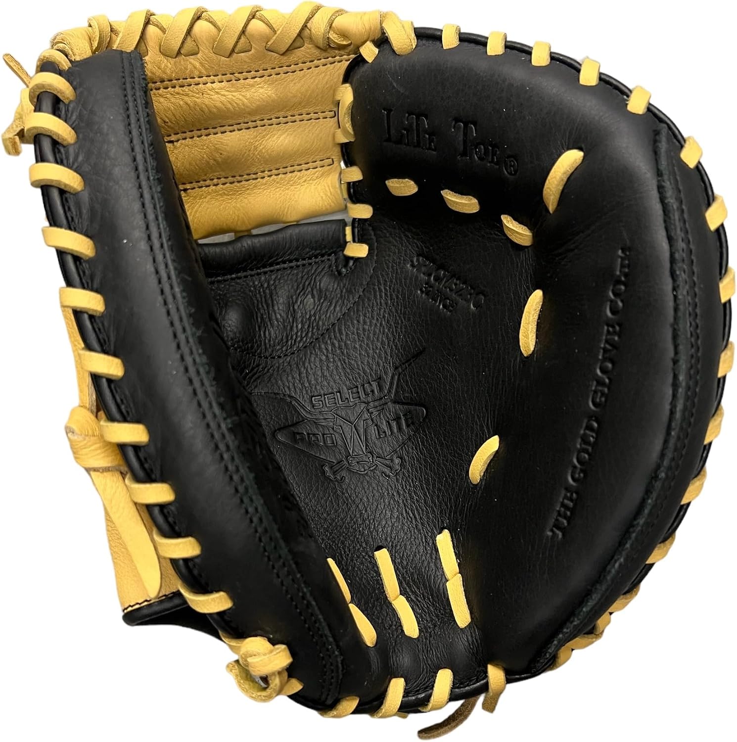 Rawlings Select PRO LITE Youth First Base Mitt 11.5" & Catcher’s Mitt 32" Blonde/Black | Lightweight Leather | Easy Break-in | Right Hand Throw