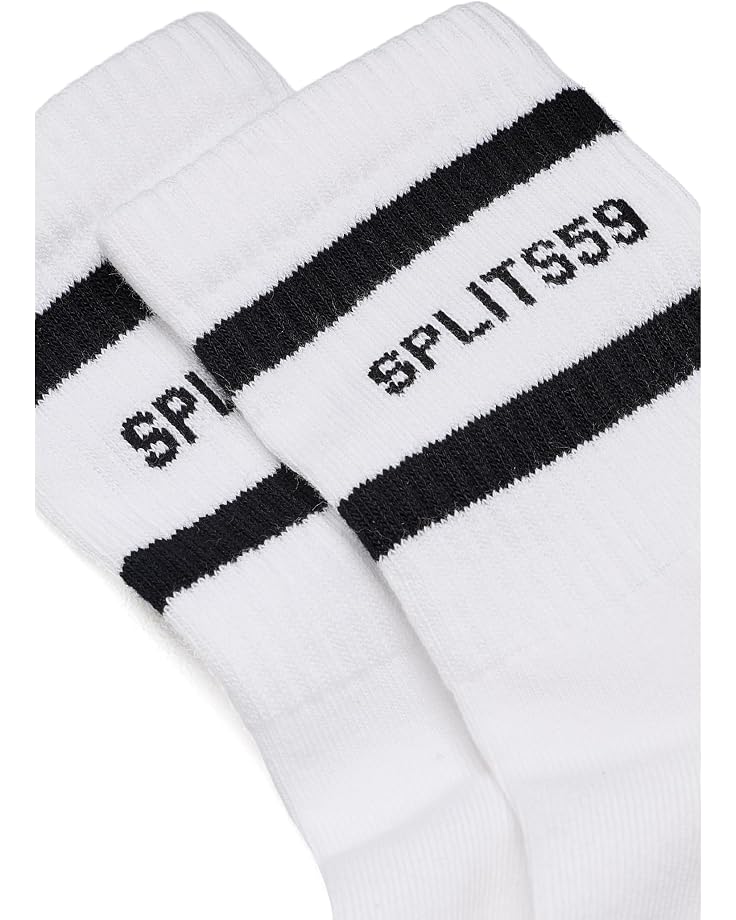 Splits59 Logo Stripe Ankle Socks with Grip - Top View