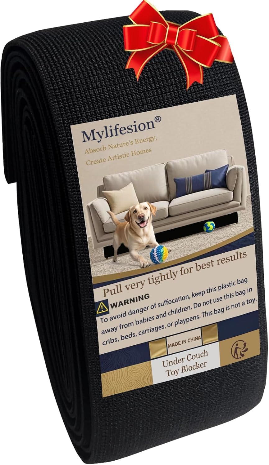 Photo 1 of MYLIFESION Under Couch Blocker for Kids and Pet Toys, 108" L x 1.5" H,Toy Blockers for Bed, Stop Things Going Under Sofa or Furniture, Fits Standard couches and Sofas with Straight Legs