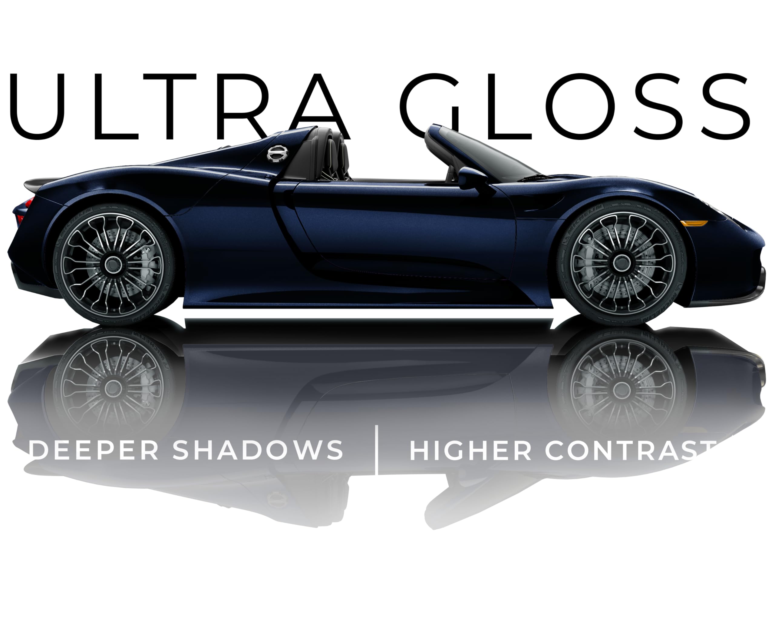 VViViD + Ultra Gloss Midnight Metallic Blue Vinyl Car Wrap (1,8 m x 150 cm)