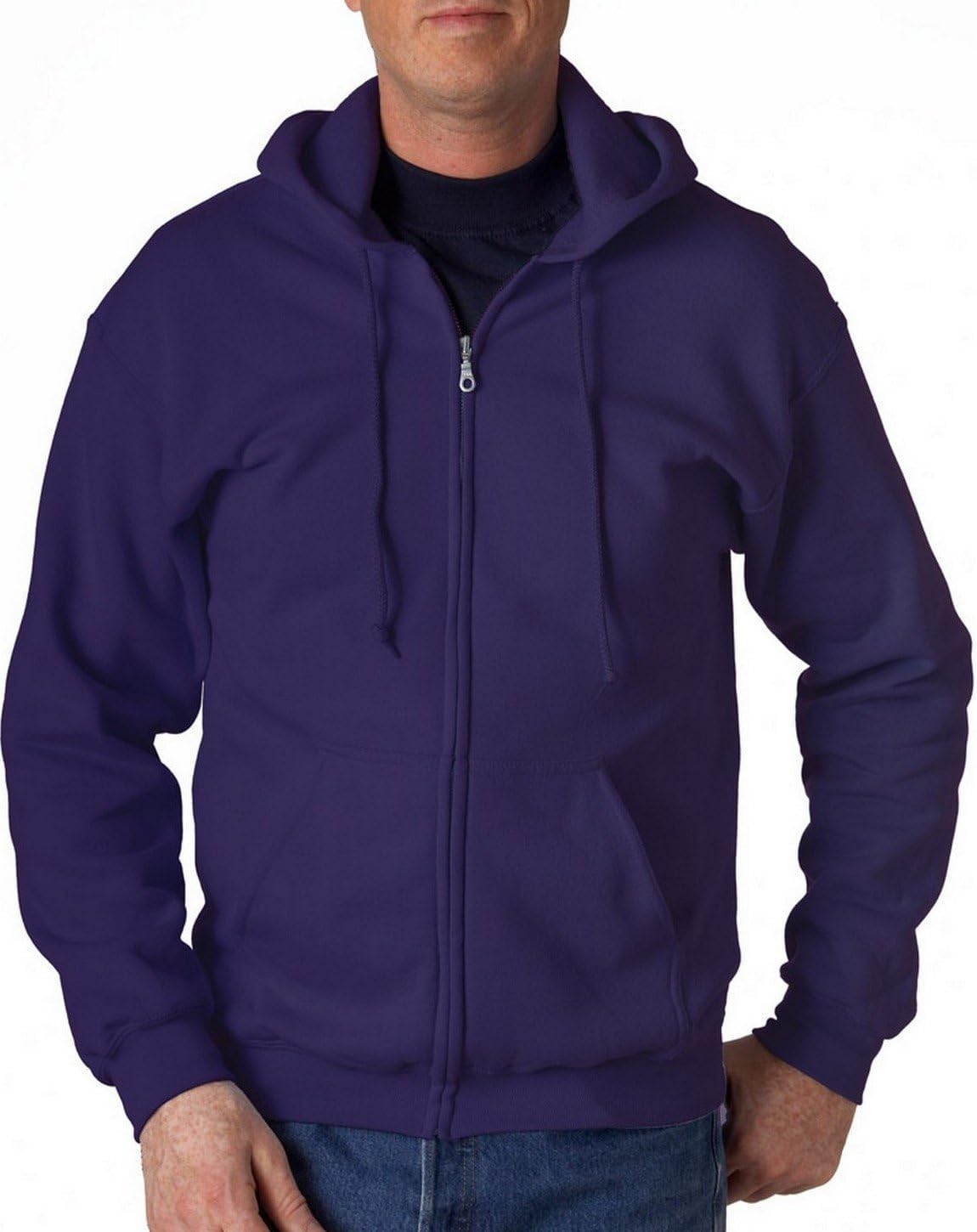 18600 Zip Fleece Sweatshirt Purple XXX-Large