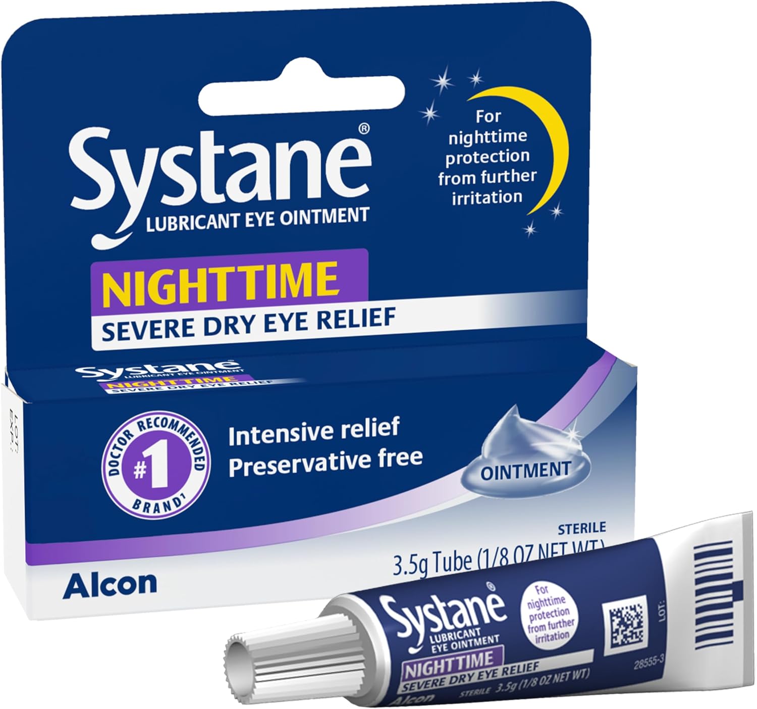 Systane Nighttime Lubricant Eye Ointment 3.5g Tube - Image 2