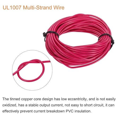 Vista 80 de MECCANIXITY Cable trenzado de PVC verde 18 AWG, 24.6 ft/25 pies, 300 V, cobre estañado, UL1007, compatible con varios dispositivos