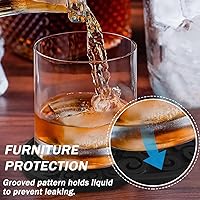 Vista 4 de Posavasos para bebidas, silicona con soporte, juego de 6 – Gran regalo de cumpleaños, inauguración de la casa, decoración de habitación, bar, fiesta