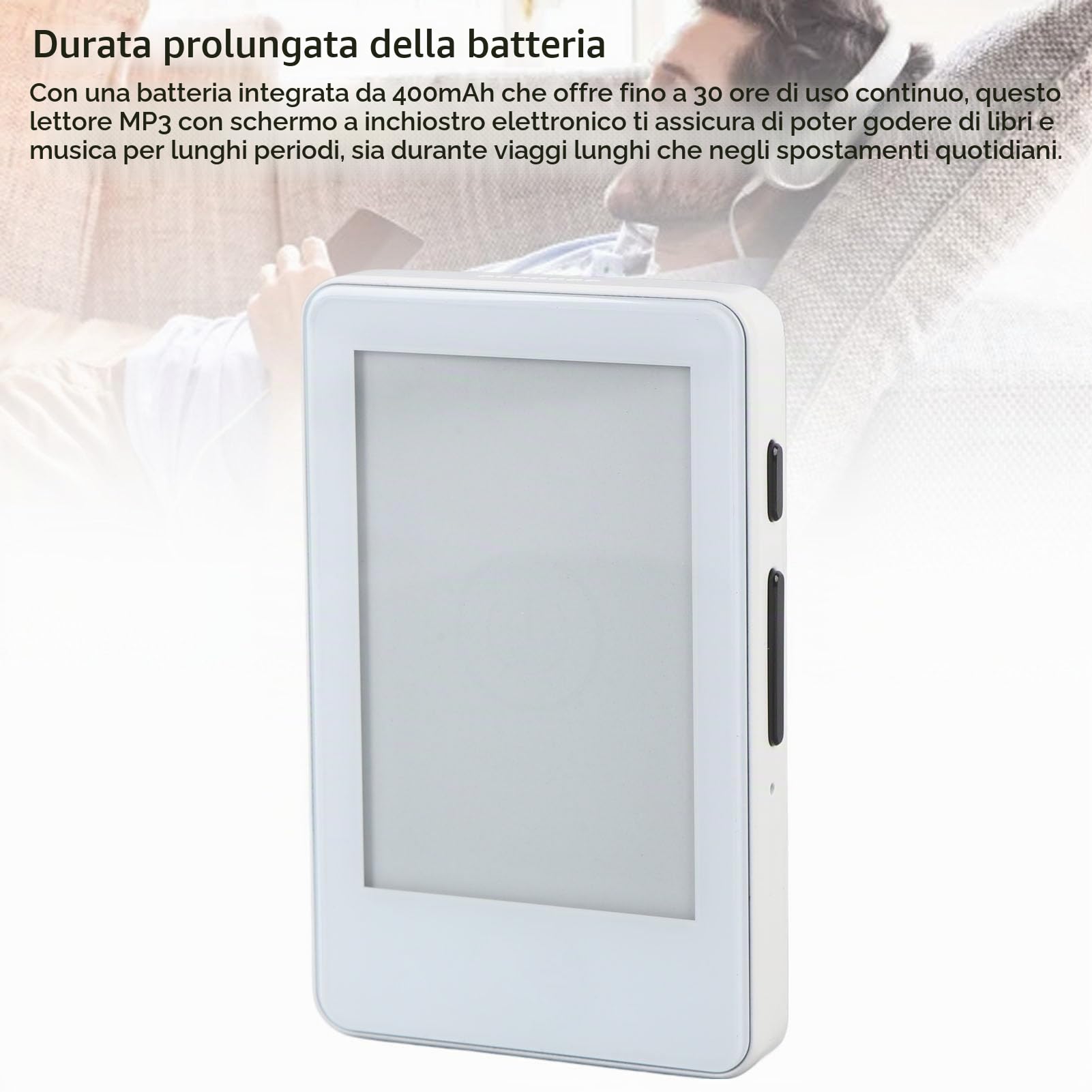 E -book Reader, Schermo a Inchiostro da 2,7 Pollici Compact Lettore di Libri Elettrici Leggeri, Lettore di Libri Elettronici Portatile Bluetooth MP3 Player, Espansione della
