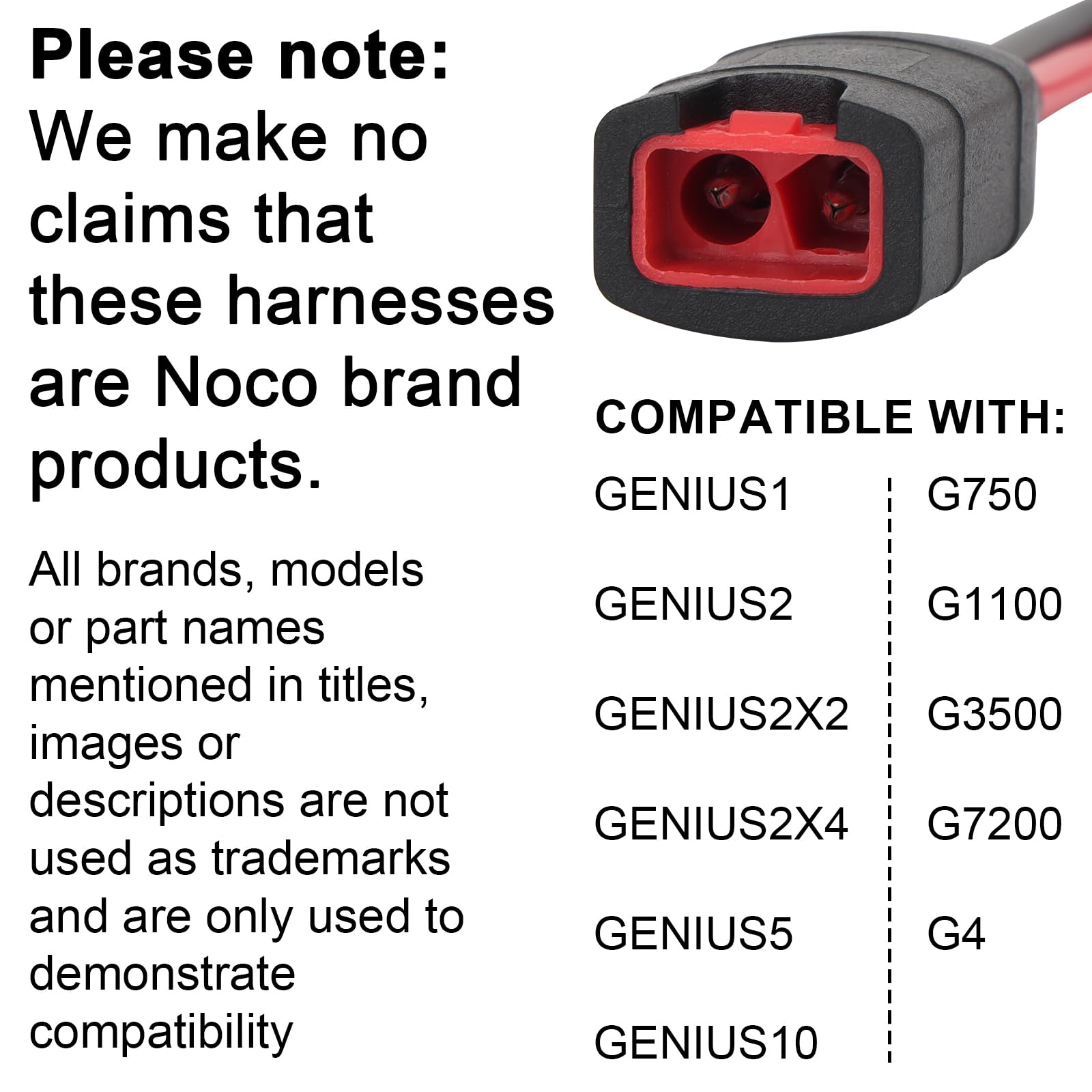 lasuroa Cablaggio Compatibile con NOCO GC002 X-Connect, Connettore Terminale Ad Occhiello XL M6 (1/4") Cavo di Caricabatteria di Mantenimento Accessori per Genius Caricabatterie Intelligente