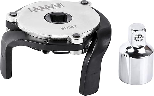 ARES 56047 - Llave magnética ajustable para filtro de aceite de 3 mandíbulas - Rango de 2 38 pulgadas a 3 78 pulgadas (2.362 in a 3.858 in) - Uso
