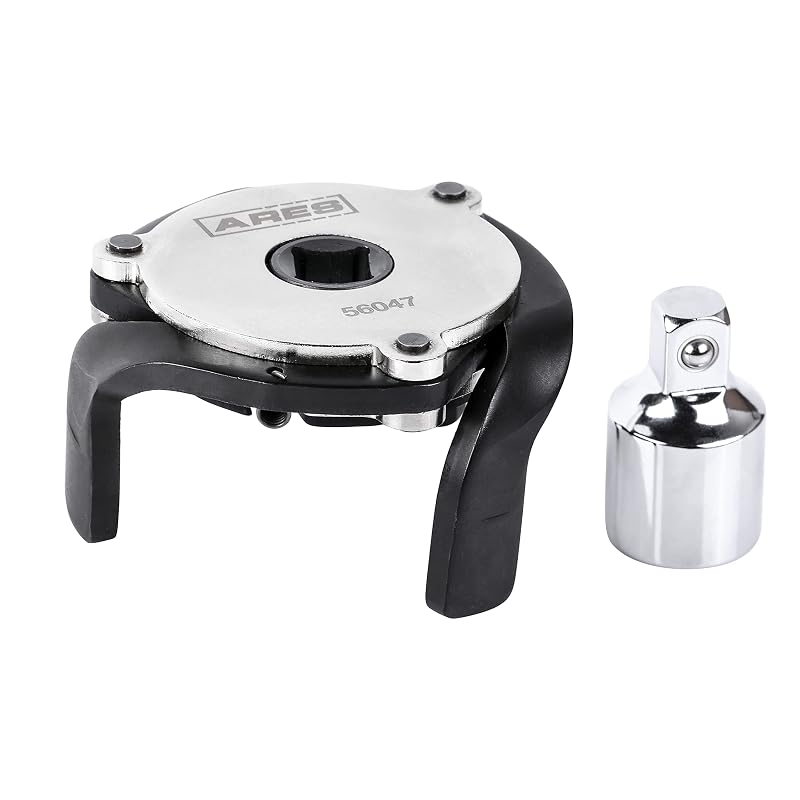 Chave para Filtro de Óleo Ajustável Magnética com 3 Garras ARES 56047, 60–98 mm, Acionamento 9,5/12,7 mm, 1 unidade