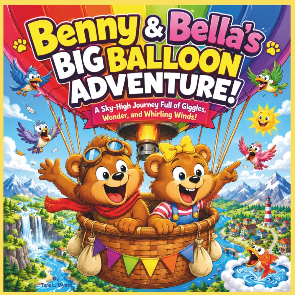 Benny & Bella’s Big Balloon Adventure!: A bright, laugh-out-loud hot air balloon adventure for kids ages 3–8 featuring adorable bear siblings, scenic ... | Animal Storybook| Bedtime Story| Bears