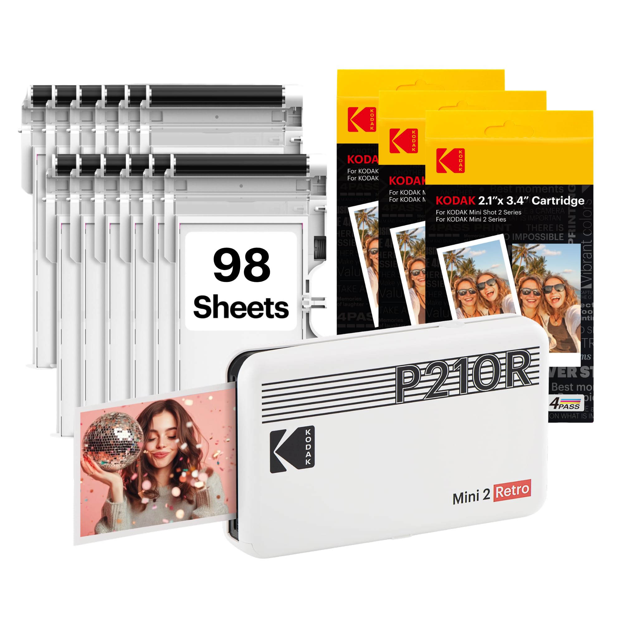 Amazon.com : KODAK Mini 2 Retro 2x3 Portable Photo Printer, 98