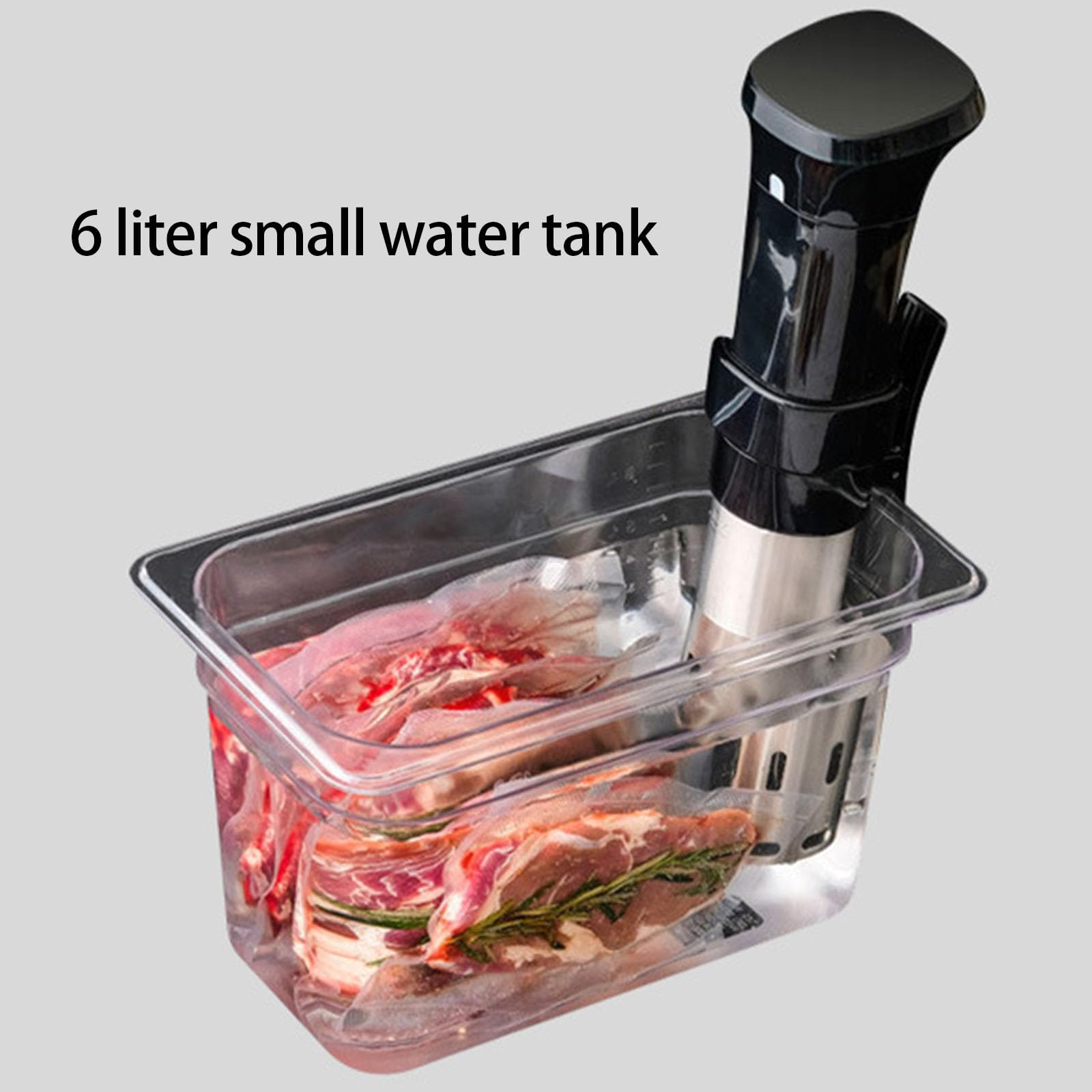 Amplio recipiente de cocción lenta de baja temperatura de 6 L para cocineros profesionales, tanques de agua de plástico de gran capacidad Sous Vide