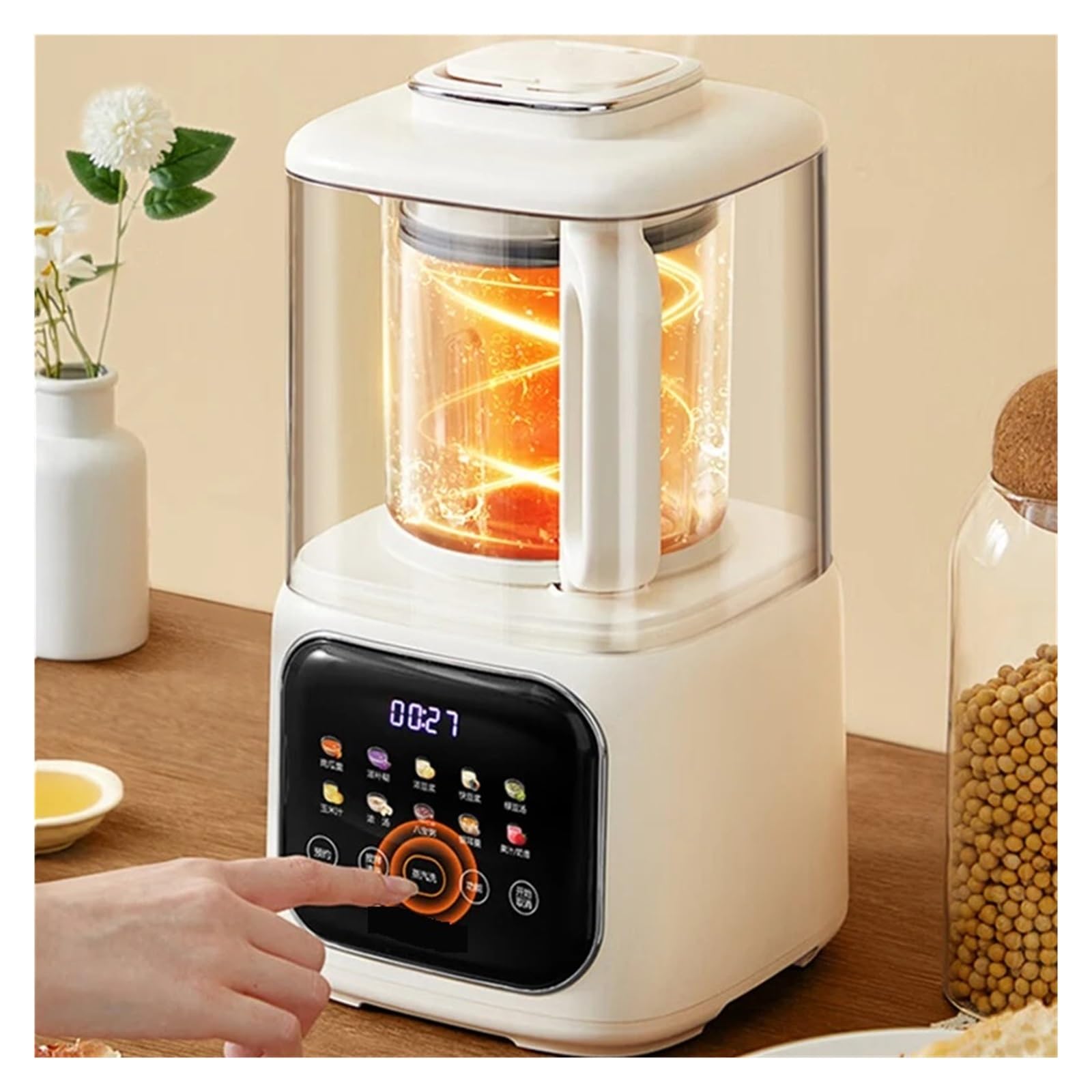 Blender Kieliszkowy Z Dźwiękiem I Światłem, 1 L, Inteligentny, Domowy, Automatyczny, Do Gotowania Podgrzewania, Idealny Kuchni Pieczenie Bez WysiłKu