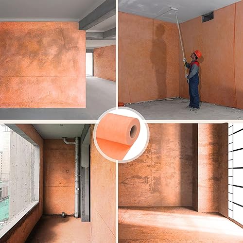 Miniatura 8 de Membrana impermeabilizante de 324 pies cuadrados para ducha de baño, 27.6 mil, 3 pies 3 pulgadas x 98.4 pies, rollo de suelo de baldosas debajo