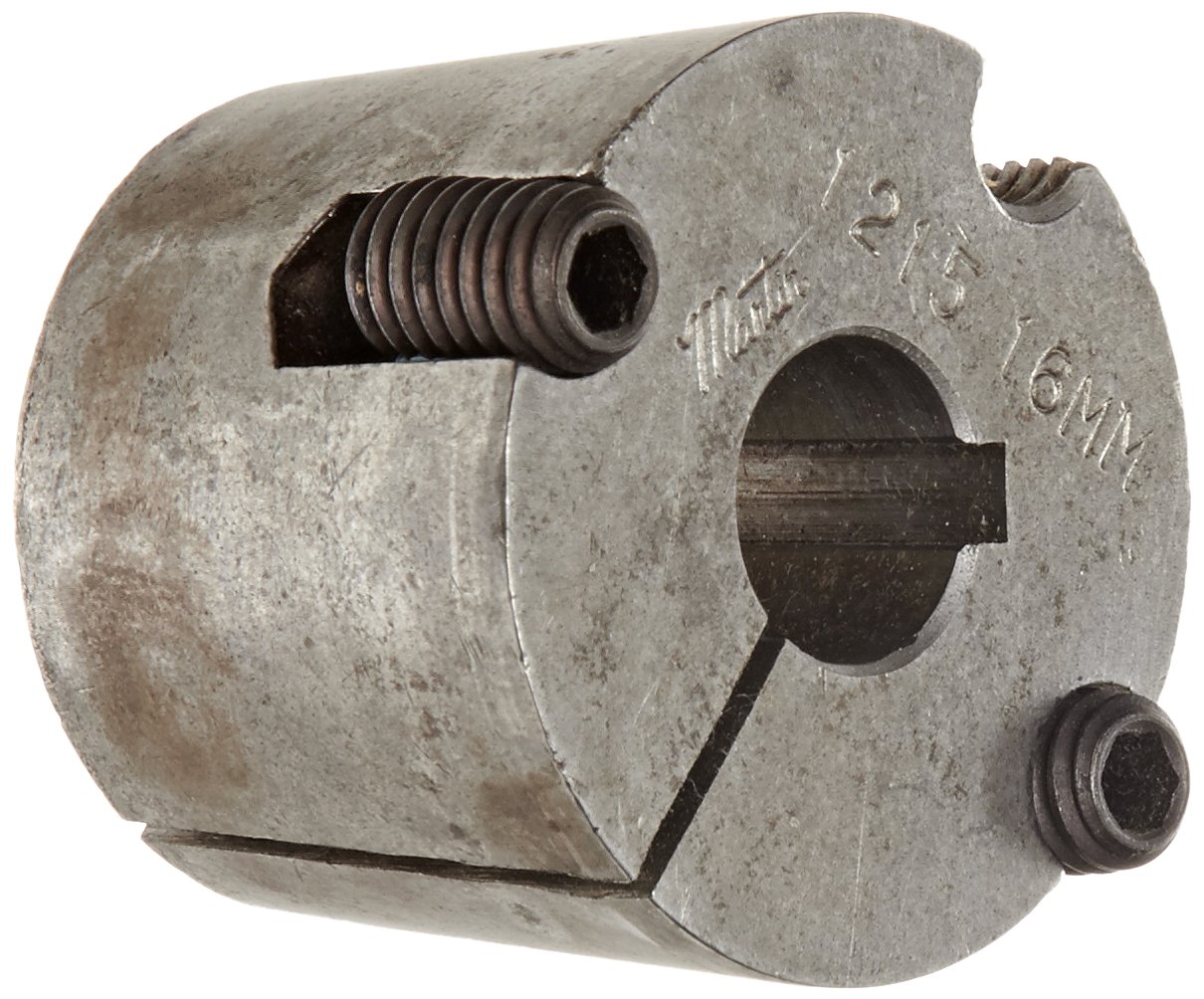 Martin 1215 16MM Taper Bushing, Sintered Steel, Metric, 16 mm Bore, 47.62 mm OD, 38.1 mm Length