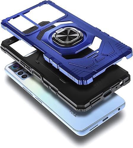 Miniatura 4 de NZND Funda para TCL Serie 30 con protector de pantalla de vidrio templado, protector de cuerpo completo grado militar, cubierta magnética para