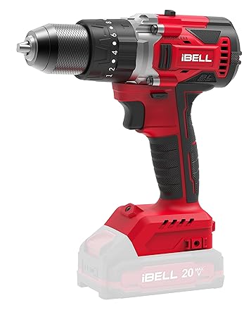 IBELL One Power Series Cordless Impact Drill Brushless Aluminum Chuck BD20-80 20V 80Nm (Without Battery), 0.5 inches, 80 Watts, Red