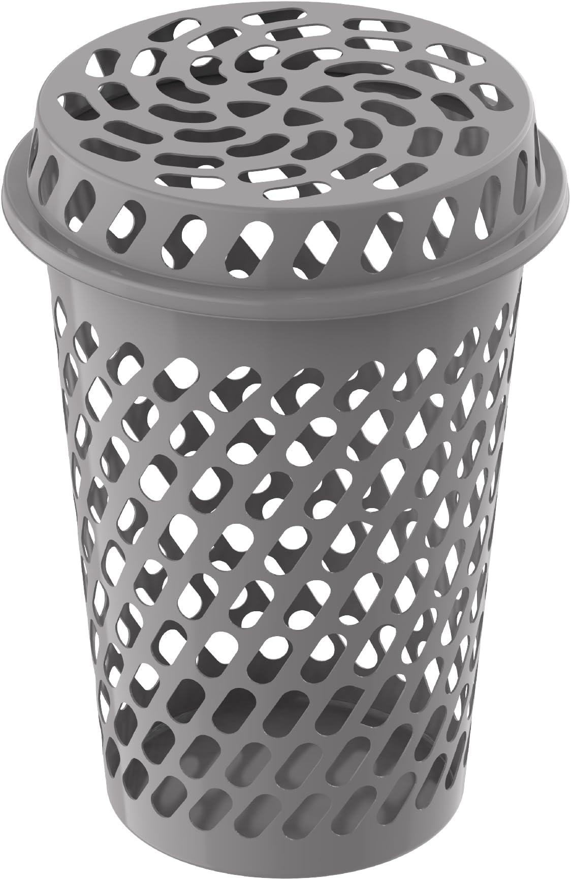 65L Round Tall Laundry Bin, Grey