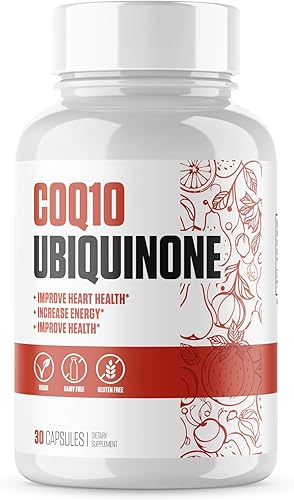 CoQ10 Ubiquinona # 1 Nuevas píldoras de suplemento CoQ10 con absorción rápida para mejorar la salud cardíaca, aumentar la energía y la salud