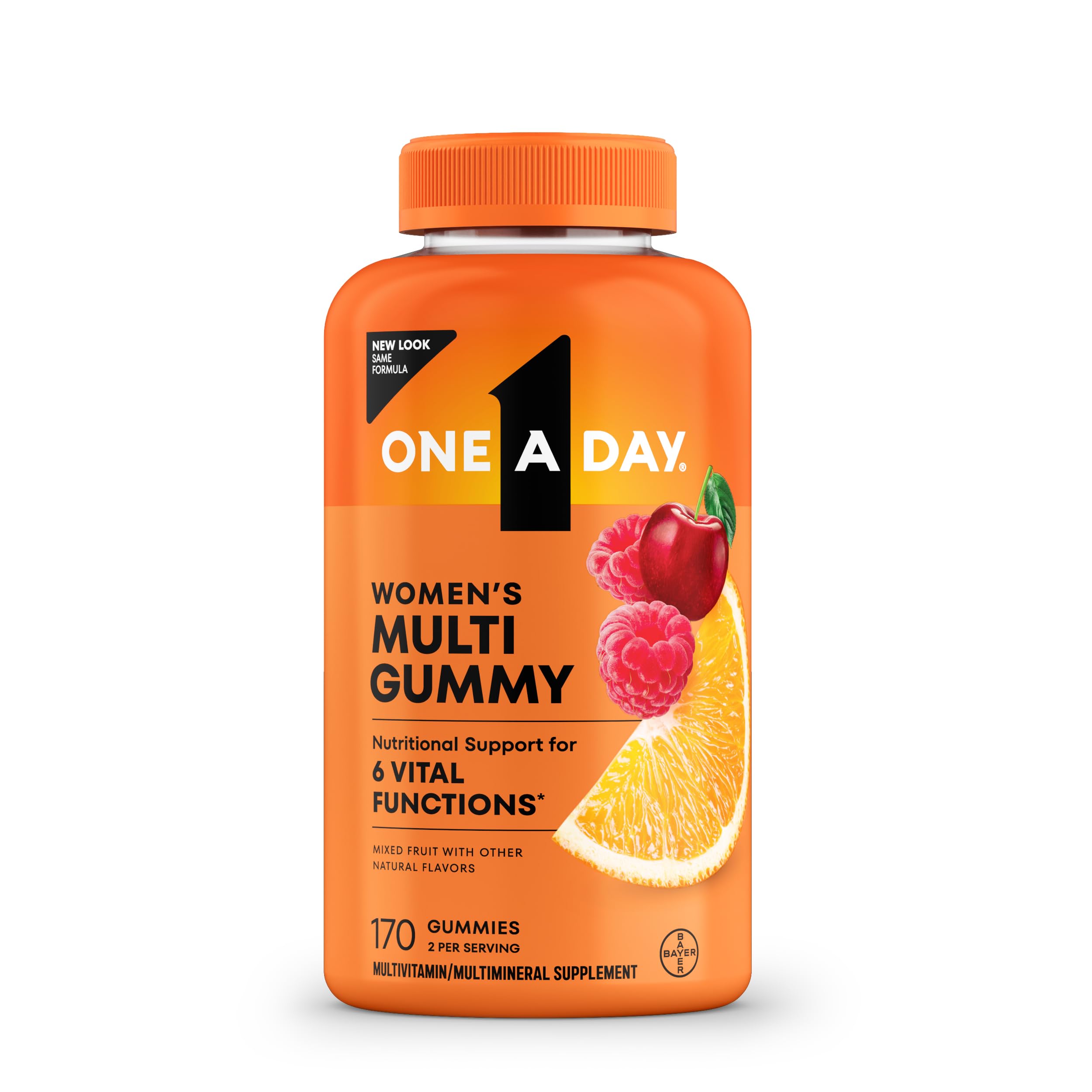 One A Day Womens Multivitamin Gummy - Gummy Vitamins for Women with Biotin, Zinc, Folic Acid, Iodine Vitamin Gummies, Chewable Multivitamin, 170 Count (Packaging May Vary)