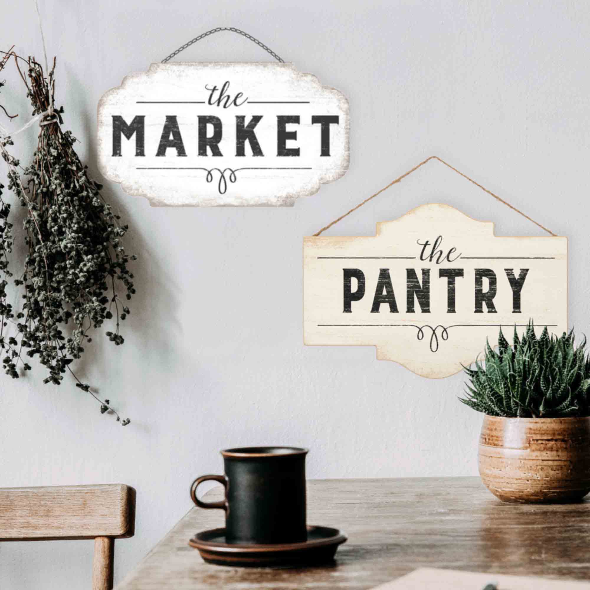 USA VINTAGE THIS FENCE IS ホーロー看板 Amazon.com: The Pantry Rustic Wood Hanging Wall Decor - Vintage