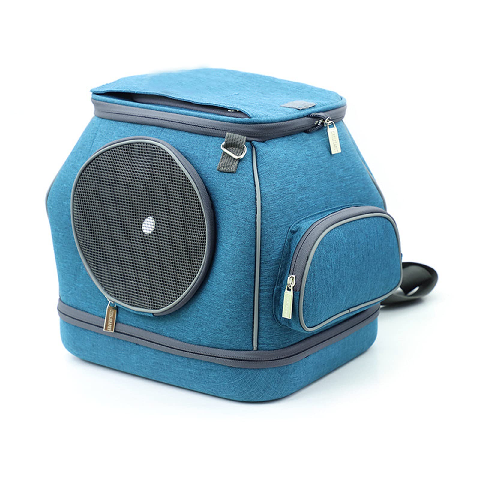 Sac à bandoulière pour chat LWZ détachable bleu et pliable pour petit chien