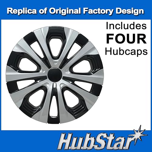 Miniatura 2 de Tapacubos de repuesto para Toyota Corolla 2020-2022, Prius 2019-2022, réplica de cubierta de rueda de 15 pulgadas (juego de 4)