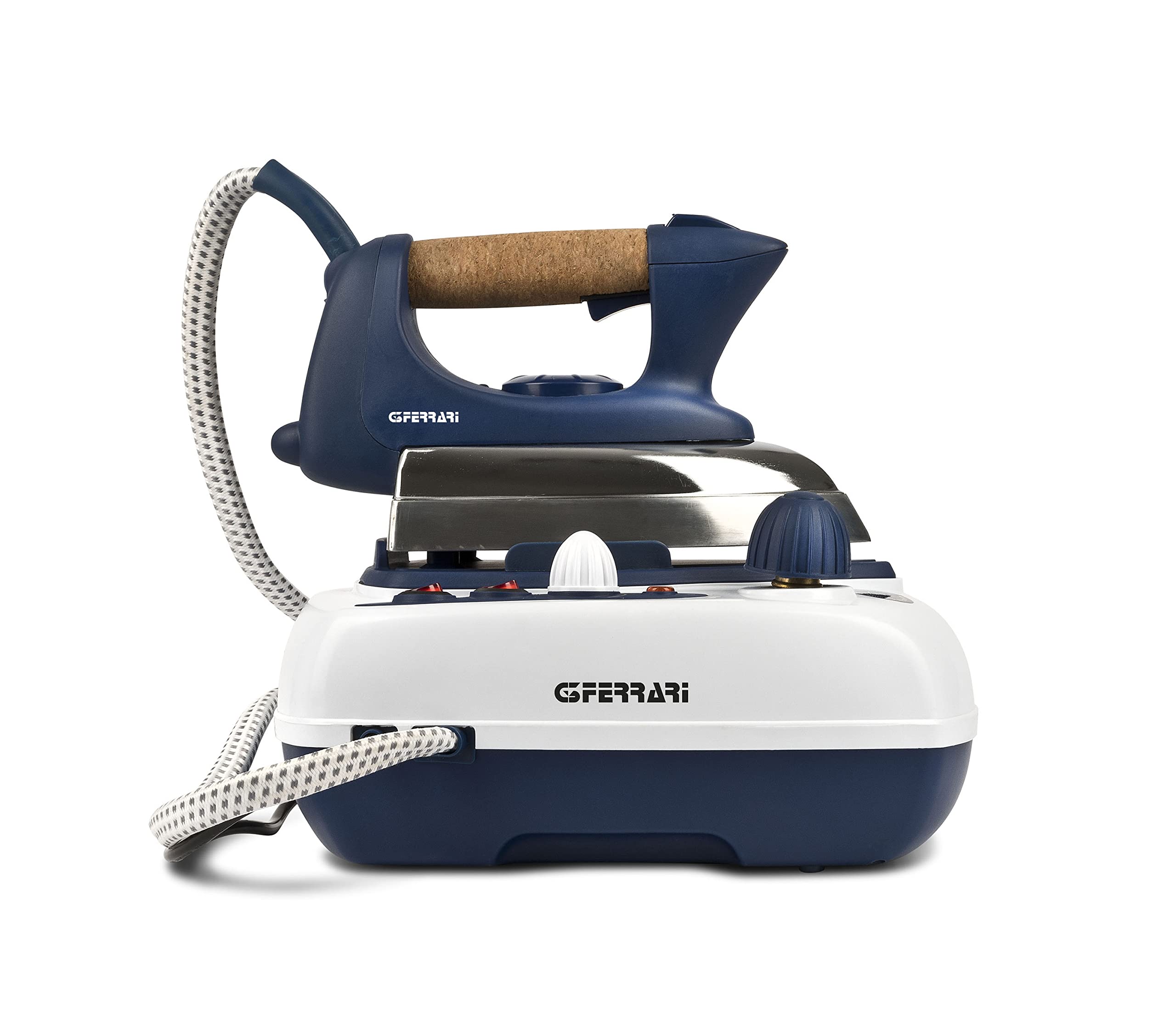 G3 Ferrari G40019 Getto-VAP Sistema Stirante Professionale, 2000 W, Serbatoio 700cc, 3 Bar pressione, Termostato regolabile, Accensione separata ferro/caldaia, Blu/Bianco