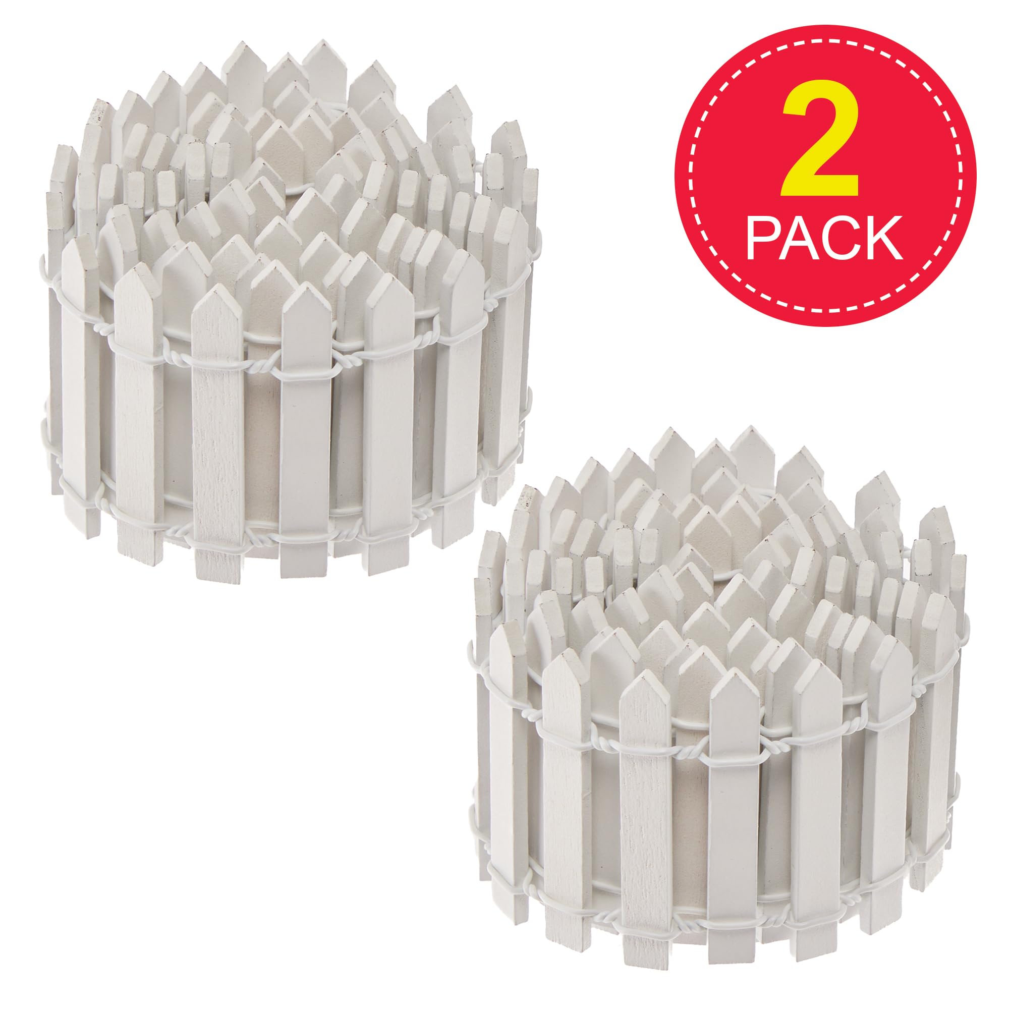 Baker Ross FX965 Mini White Picket Fence Roll - Pack of 2, Decorations for Dolls Houses and Fairy Gardens - Image 2