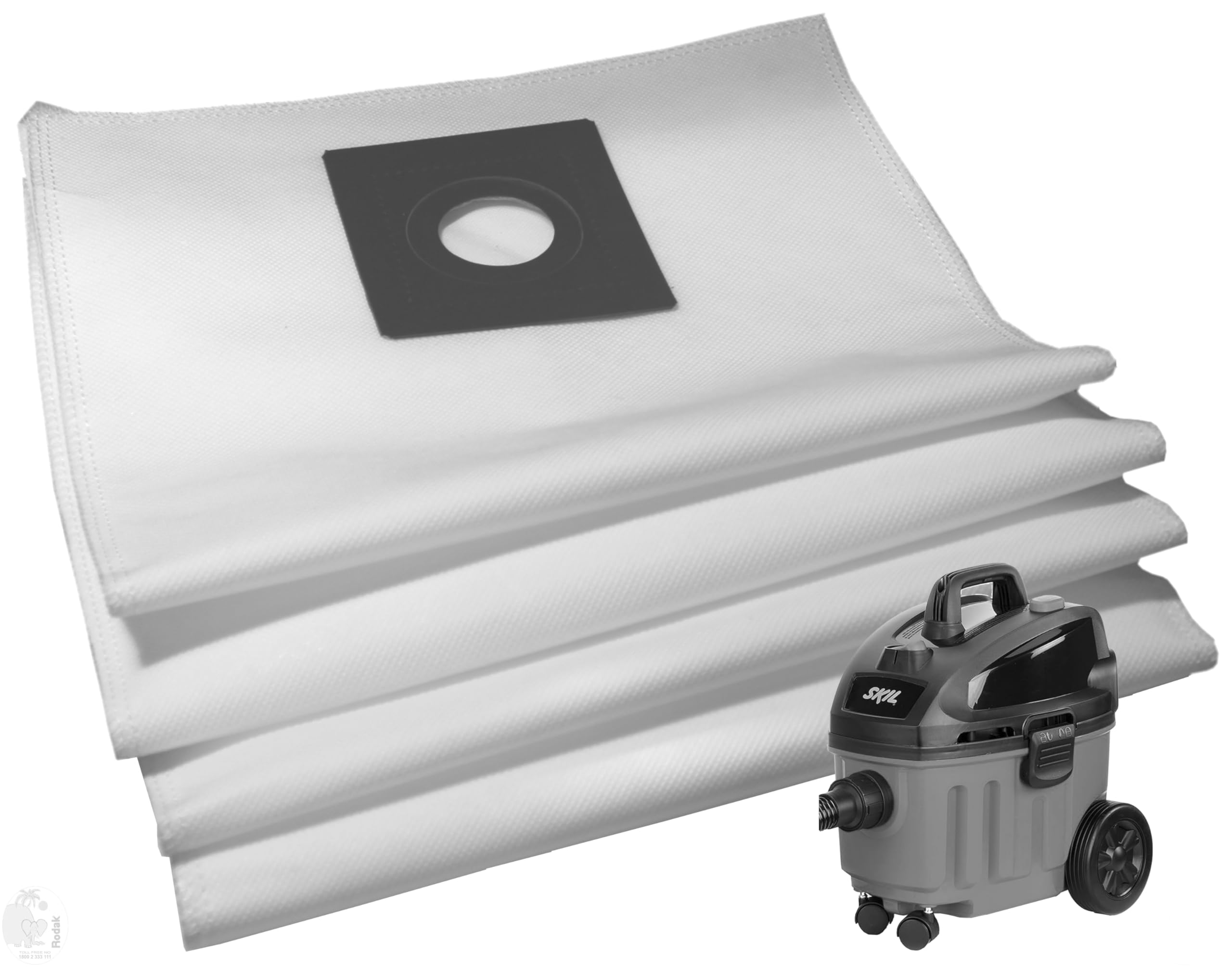 RODAK Set of 4 Dust Bags Compatible with Skil 8715, Tear Resistant, 3-Ply Dust Bags Provides an Advanced Filtration on Micro-Level Compared to 2 Ply Paper Filters-image-47