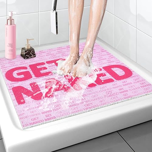 Miniatura 60 de Tapete de Ducha Tapete de Bañera Antideslizante - 32x32 Pulgadas, Tapete de Baño Suave y Cómodo con Orificios de Drenaje, Tapete de Baño de Masaje