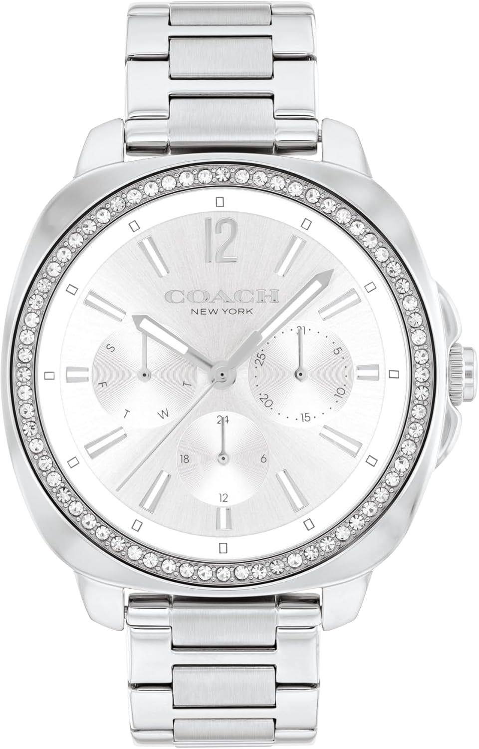 Coach Kitt Women's Quartz MultifunctionWatch, Stainless Steel Bracelet - Water-Resistant to 3ATM - Modern and Stylish - Gift for Her, 38mm
