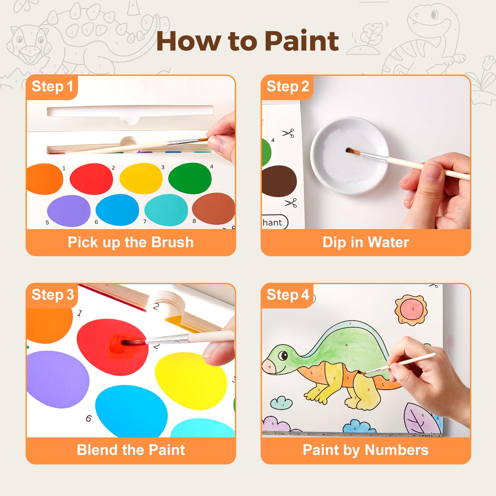Toddler Dinosaur Paint with Water Books - Mess-Free Fun -6