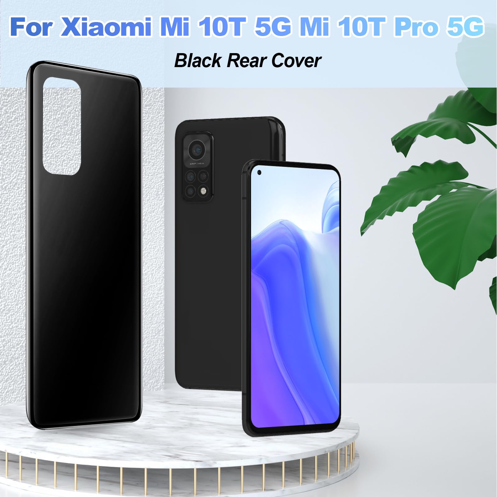 YHX-OU 6.67'' Copribatteria per Xiaomi Mi 10T 5G Mi 10T PRO 5G Copri Batteria Sostituzione Posteriore Ricambio Back Cover Posteriori per 10T 5G Mi 10T PRO 5G+ Strumento di Installazione (Grigio